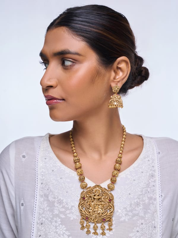 Heavy Matar Mala Antique Pendant Set — Cao Jewellery