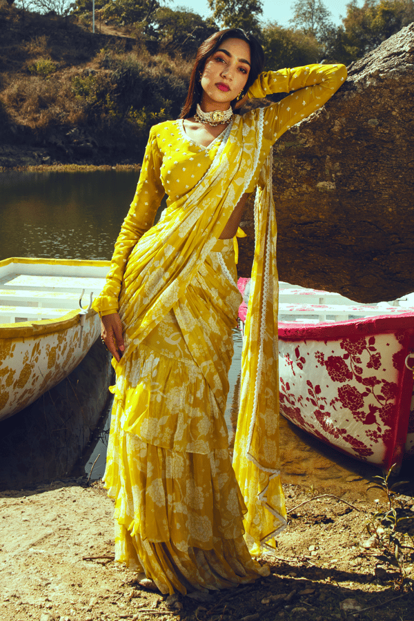 Nevra Saree Set — Paulmi and Harsh