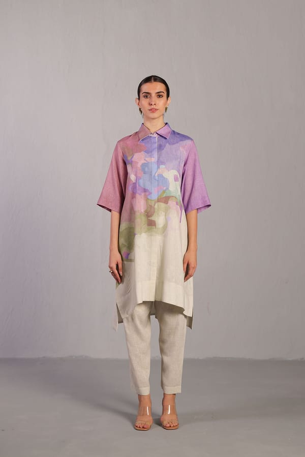 Diffuse Pastel Multicolour Kurta Set — CLOS