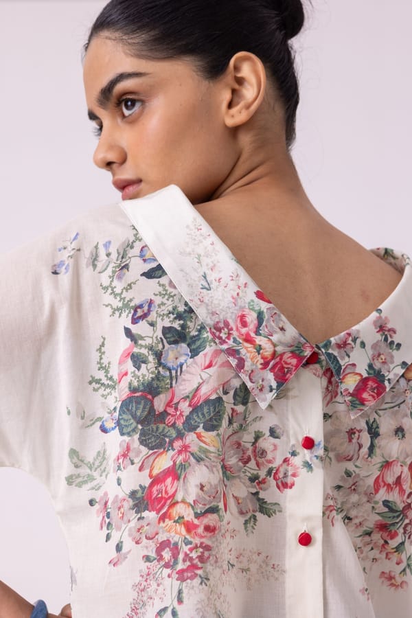 Nora Floral Printed Top — The Summer House