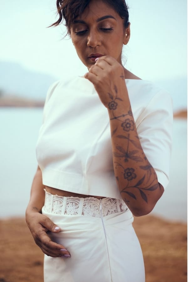 Ivory White Boxy Top and Midi Pencil Skirt Co-ord Set — Unrush