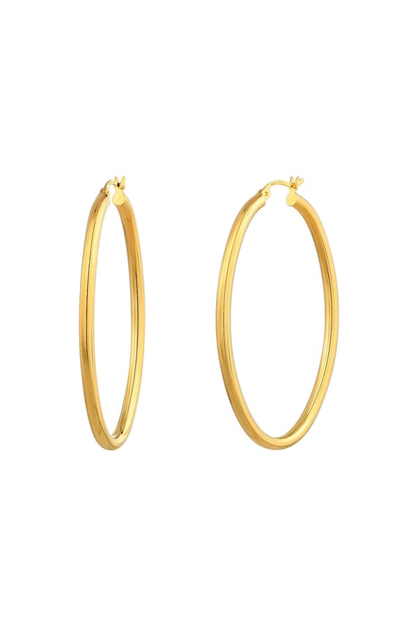 Oval Statement Hoop Earrings — Miss Jo