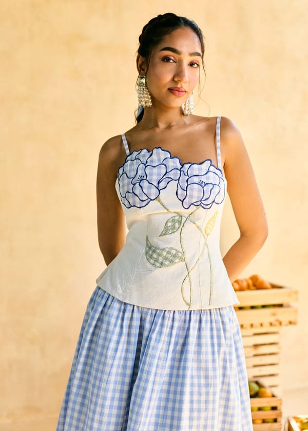 Aasmaani Picnic Embroidered Camisole Top — Lea Clothing