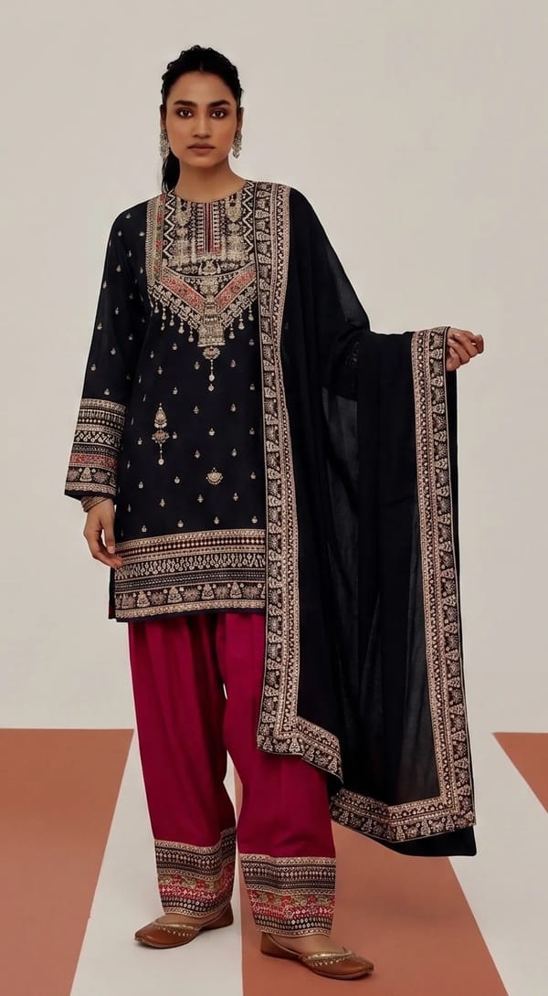 The Archival Noir Suit Set — Basanti Kapde aur Koffee