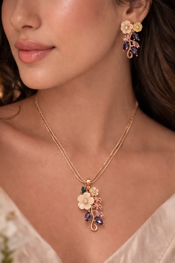 Blossom Vine Pendant Set — SilvPop Jewels