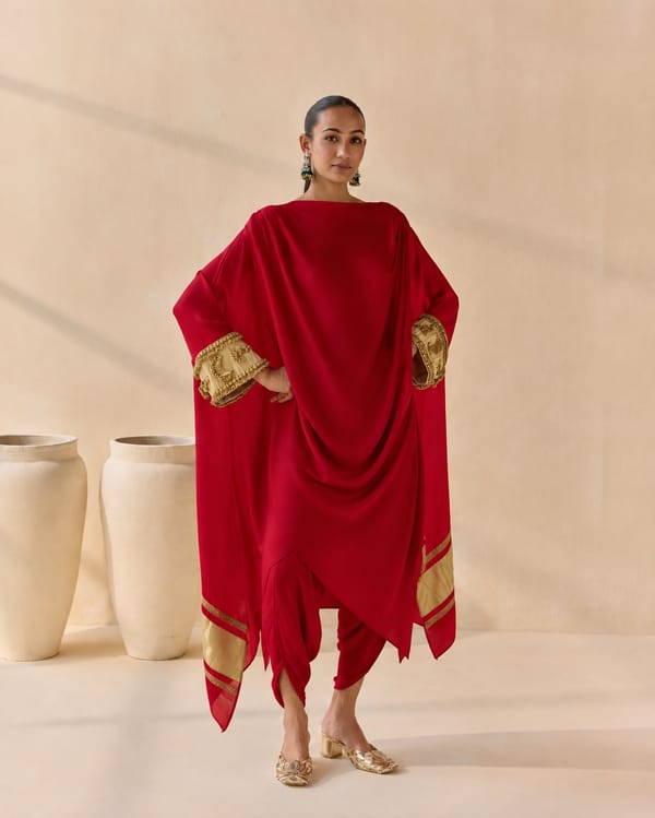 Noor Shwet Draped Set Co-ord Pant — 5 Elements