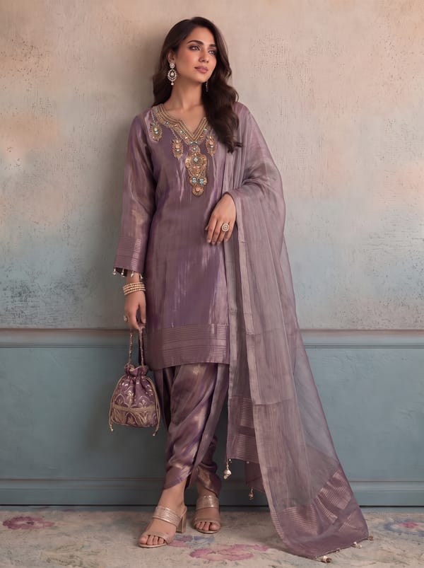 Purple Plum Kurta Set — MOHRAG