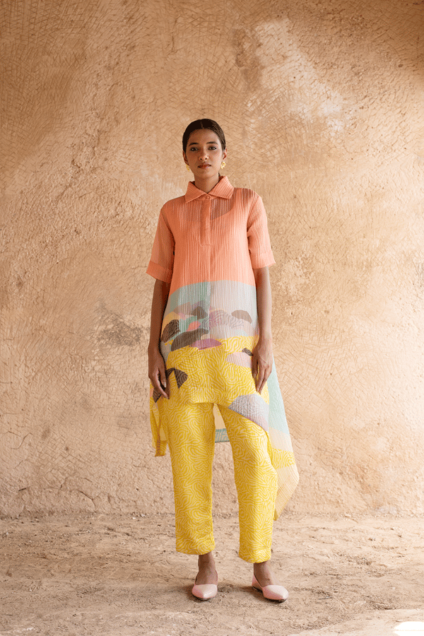 Prism Stones Peachy Kurta Set — CLOS