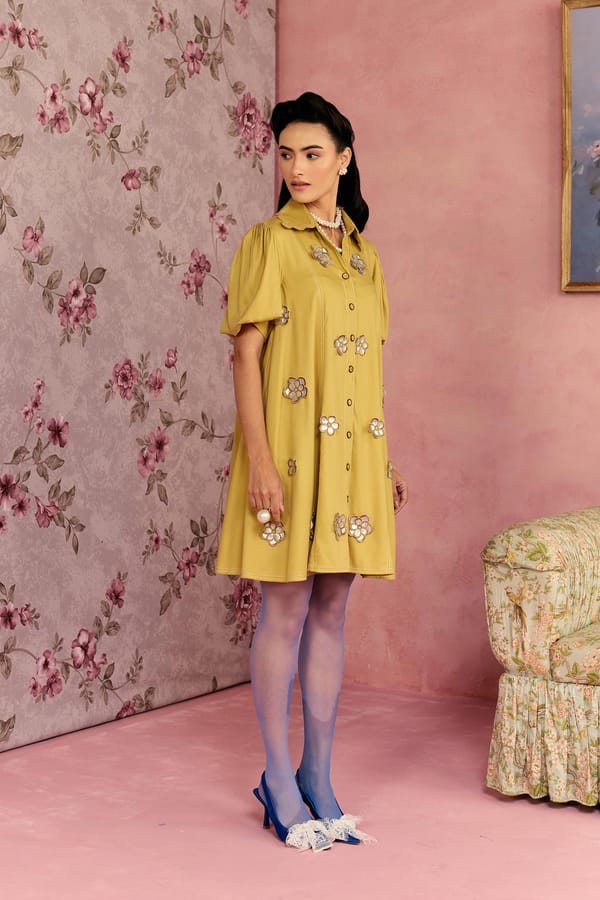 Marigold Evergreen Dress — SURABHI ARYA