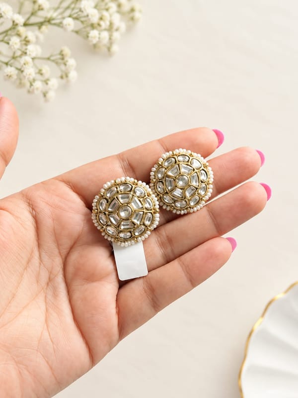 Moti Kundan Studs — Avirasa Jewels
