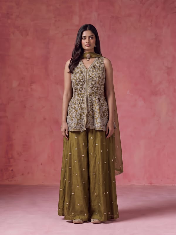 Sana Peplum Short Kurta Set — KELAAYAH