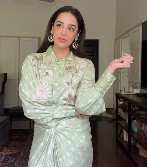 Floret Bandhani Shirt With Knot Skirt Set — RUCHIKA MALLIKA LABEL