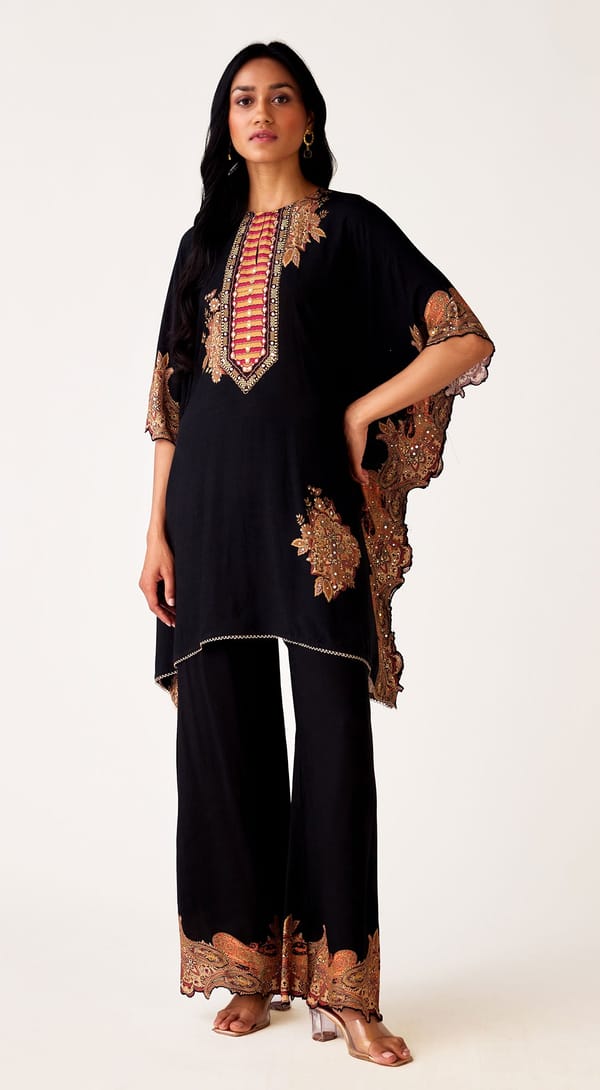 Black Muslin Co-Ord Set — Basanti Kapde aur Koffee