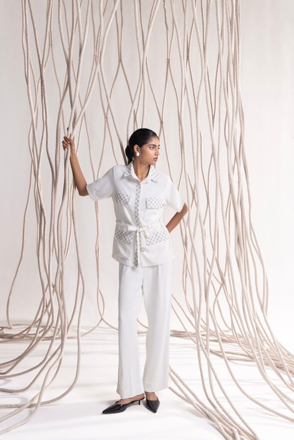 White Four Pocket Set — Shivya K
