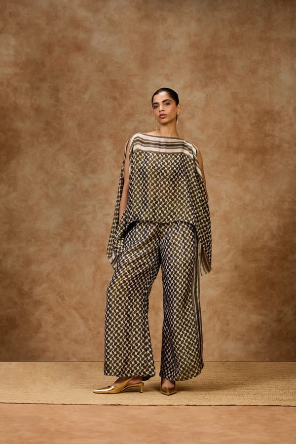 Olive Mosaic Kaftan Top — Needle Ten
