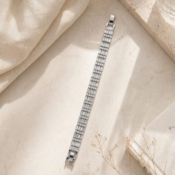 Luxurious Round Crystal Tennis Bracelet, Isolde — Inaya Accessories