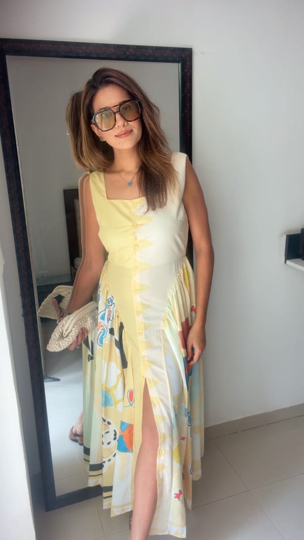 Aurora Abstract Print Maxi Dress — CLOSET AFFAIR