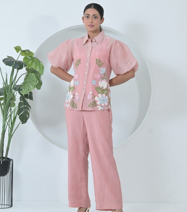 Big Khushboo Tissue Organza Shirt Coord Set — RUCHIKA MALLIKA LABEL