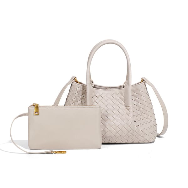 Lena Handwoven Satchel Bag with Pouch — Favori
