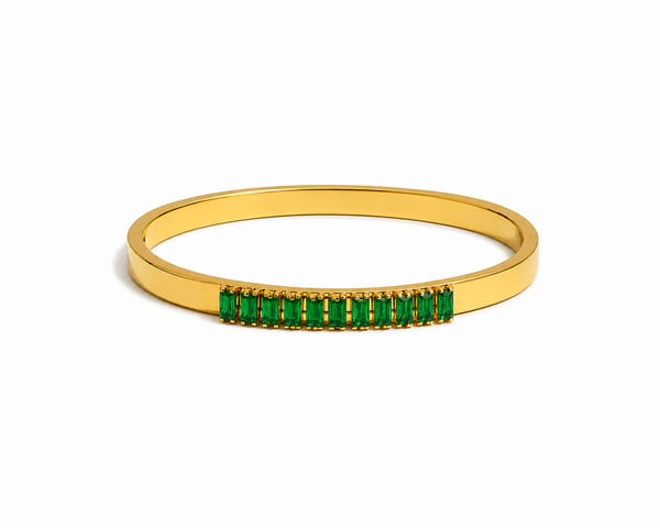 Prism Buckle Zircon Bangle Stack
(Set Of 2) — Cariove
