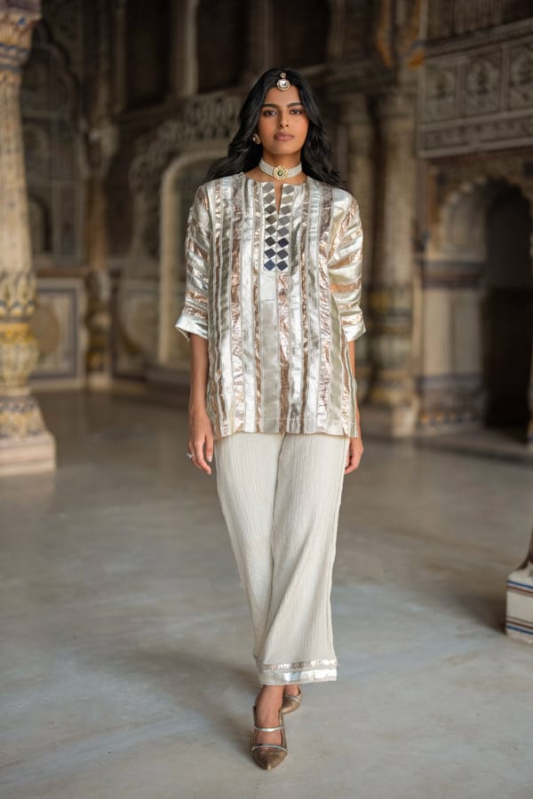 Crushed Gota Ribbon Pant — Dash and Dot