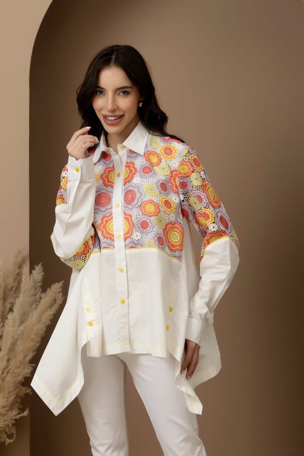 Daisy Cotton/Lace Shirt — Rhe-Ana