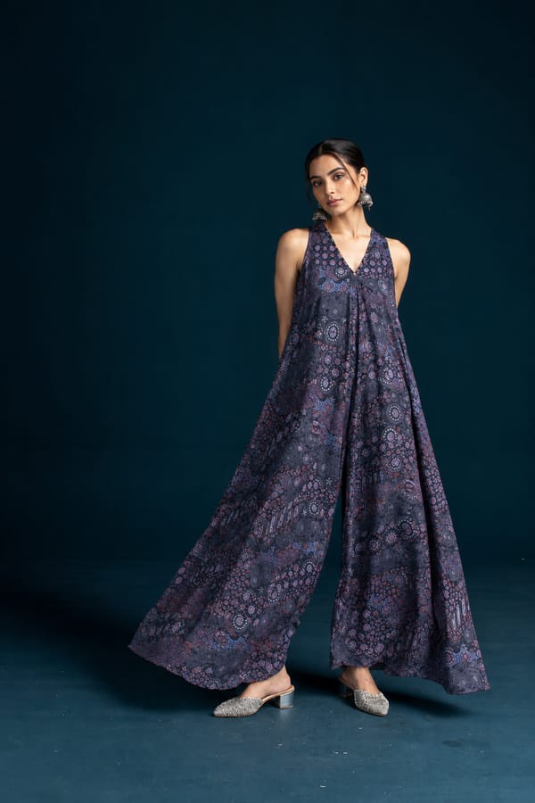 Maya Ajrakh-Inspired Jumpsuit — SAUNDH