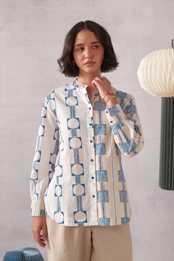 Theo Blue Striped Classic Shirt — Shop Roho
