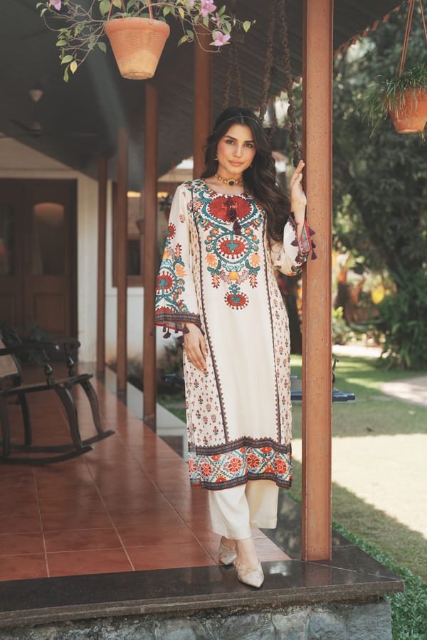 Rang Mahal Off White Muslin Kurta Set — MAHEE JAIPUR