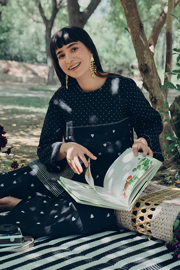 Black and White Printed Cotton Co-ord Set — Ganga Fashions Pvt Ltd