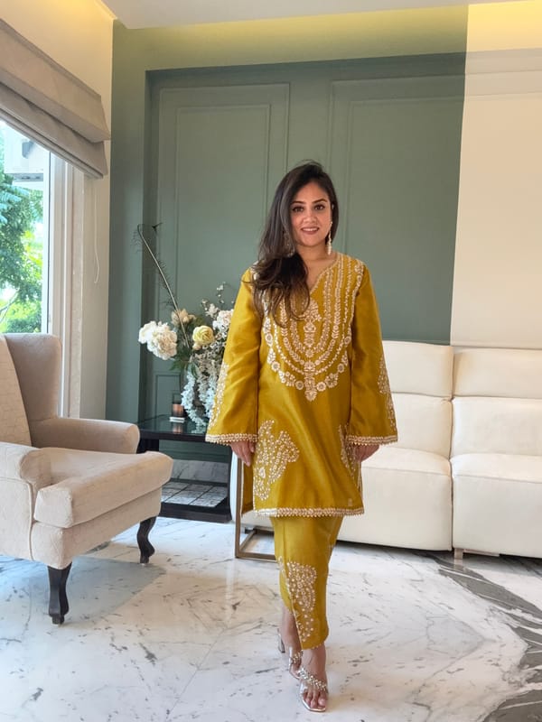 Mustard Sitaara Kurta Set — Chakkraa