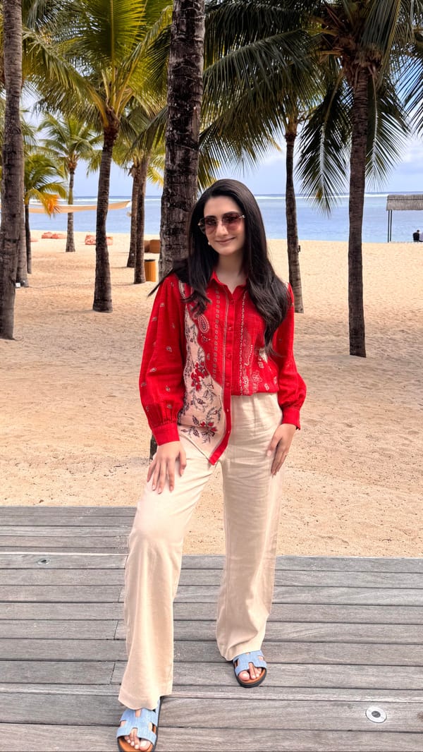 Red Paisley and Floral Printed Button-Down Shirt — Style Island