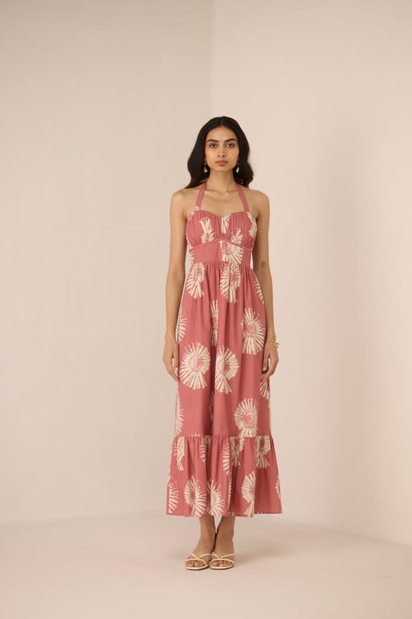 Nautilus Rose Floral Strapless Corset Maxi Dress — Calling June