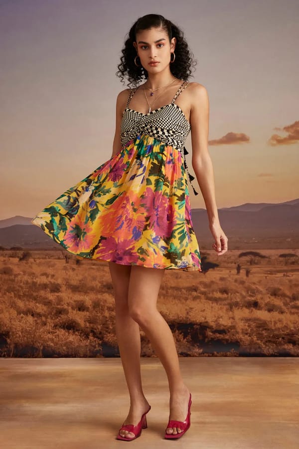Lilly Mini Dress In Sunny — VERB