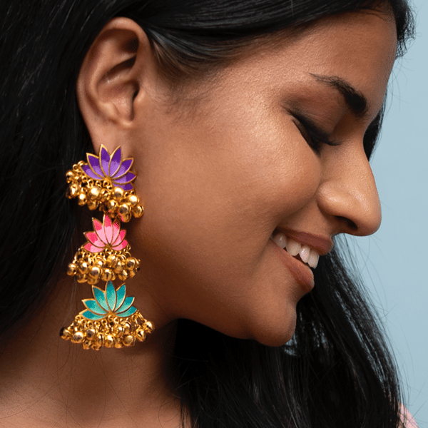Lotus Ghunghroo Danglers — Aditi Bhatt