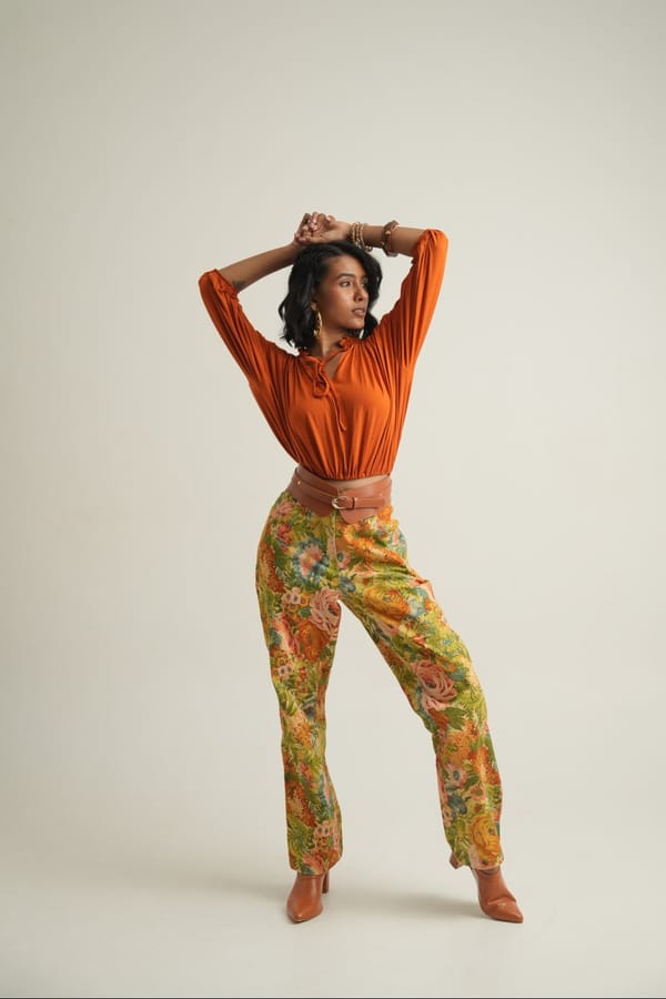 Vintage Rose Printed Jeans — Cloth Haus