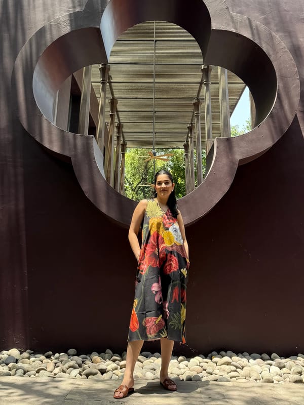 Hibiscus Dress In Sol Garden Print (Midnight Black) — GAIMA LABEL
