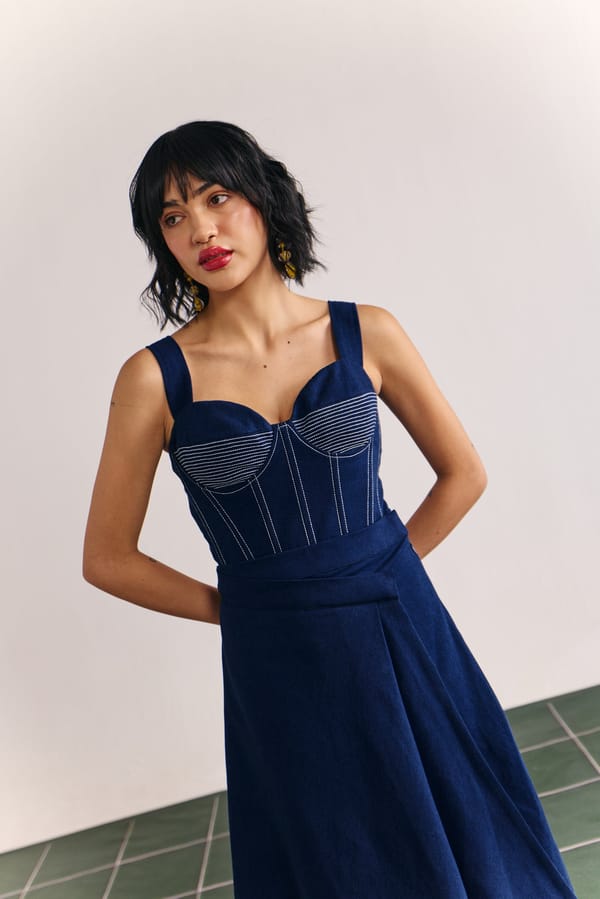 Denim Sculpt Coord Set — HOUSE OF HEATHER