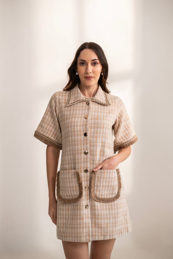 Tulum Tweed and Jute Dress — AKSH