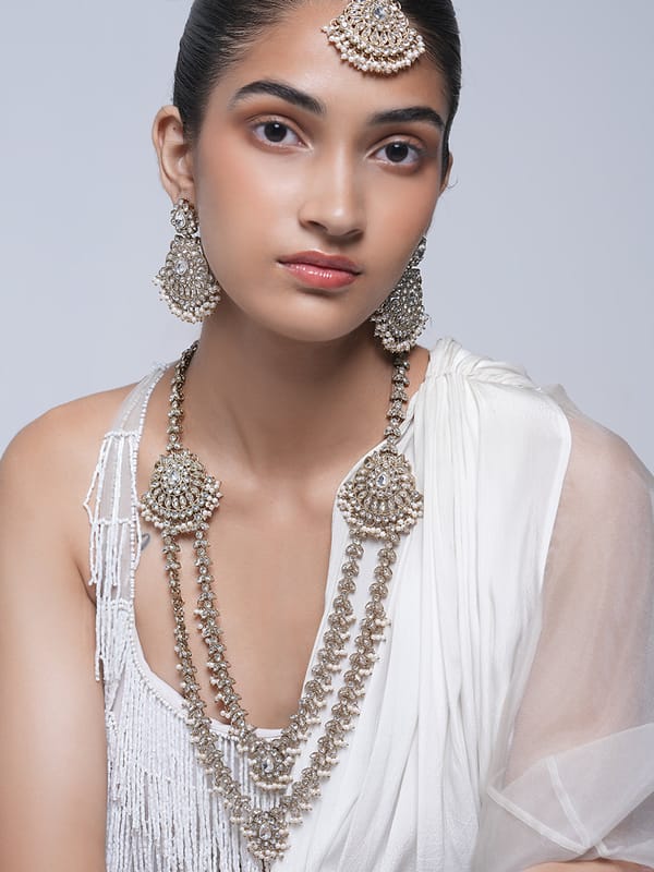 Long Reverse AD Necklace Set — Cao Jewellery