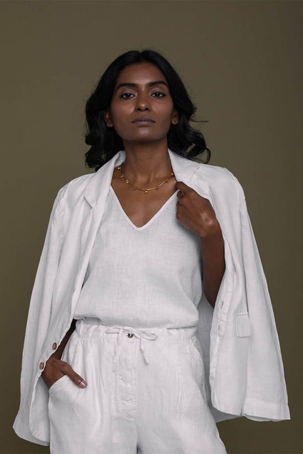 Hemp Three Piece Set in White — REISTOR