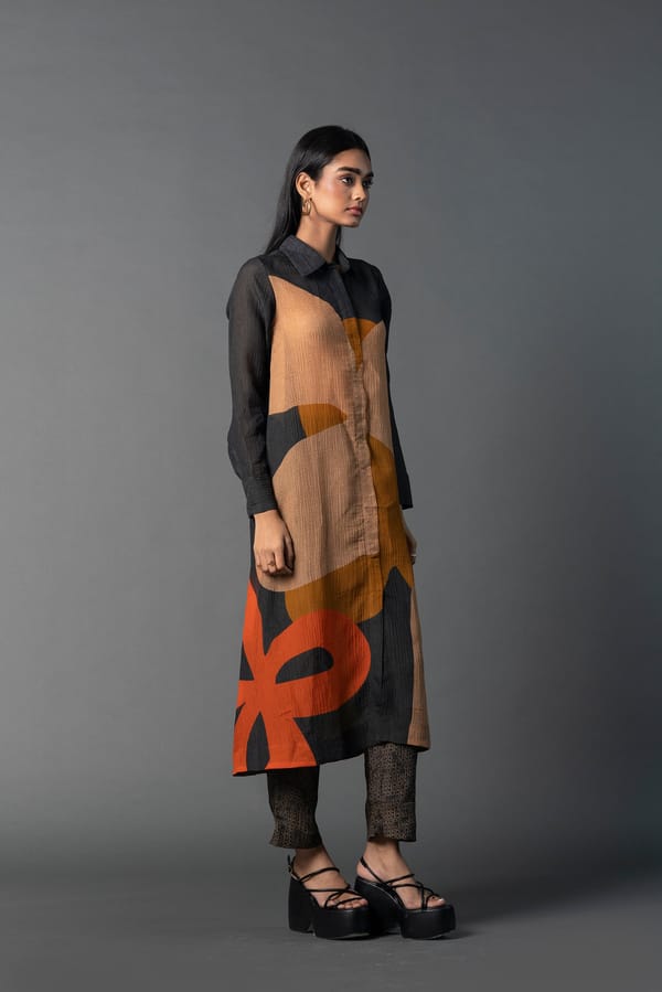 Array Bandhani Rust & Grey — CLOS
