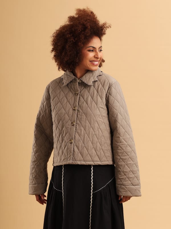 Kylie Quilted Cropped Jacket — ANISETTE