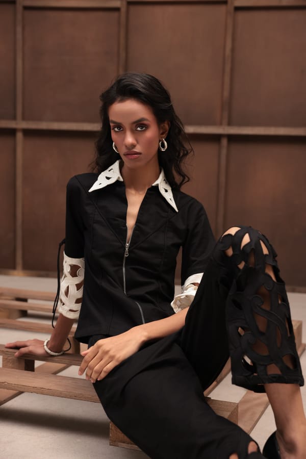 Shadow Lattice Top — Veera Wear