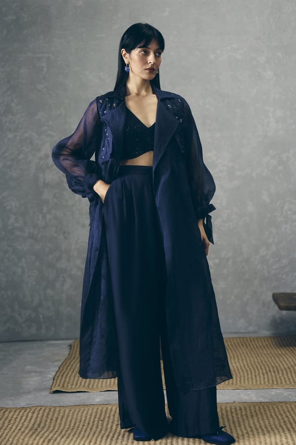 Nami jacket set - NAVY BLUE — Paulmi and Harsh
