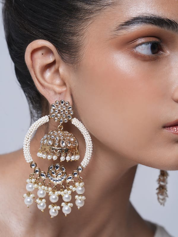 Big Heavy Golden Jhumki — Cao Jewellery