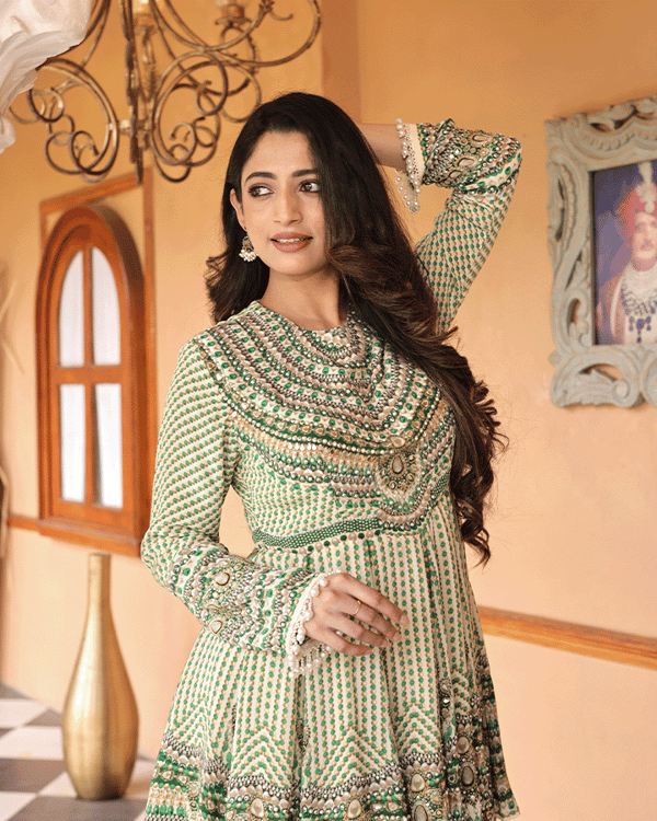 Sheesh Mahal - Peplum Kurta Set — Surkh Syahi