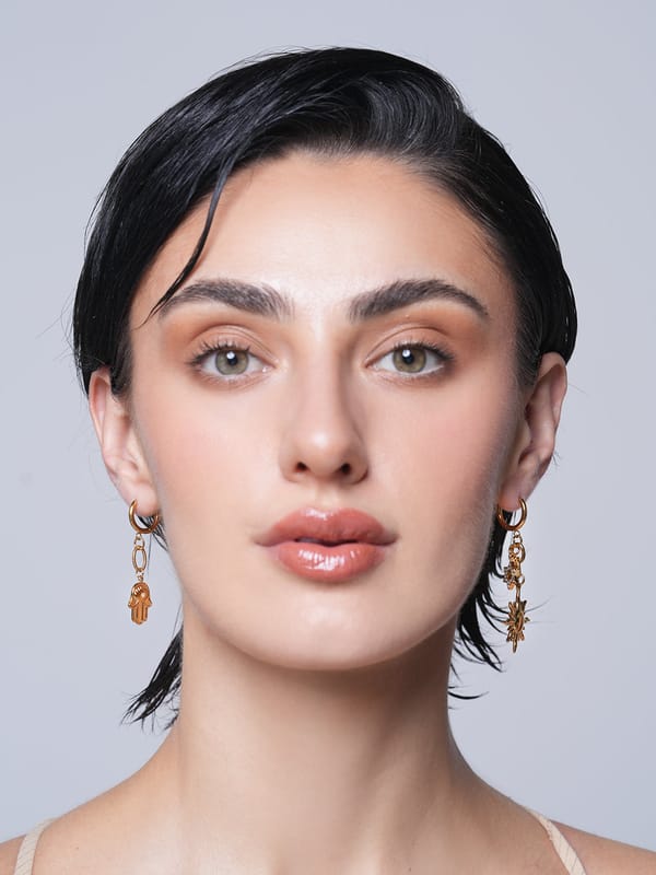Vintage Sunflower Drop Earrings — Cao Jewellery