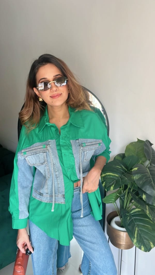 Pocket Denim Poplin Shirt — CLOSET AFFAIR