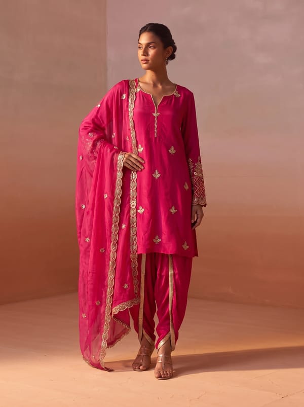 Crepe Cutdana Sleeves — Poshaak